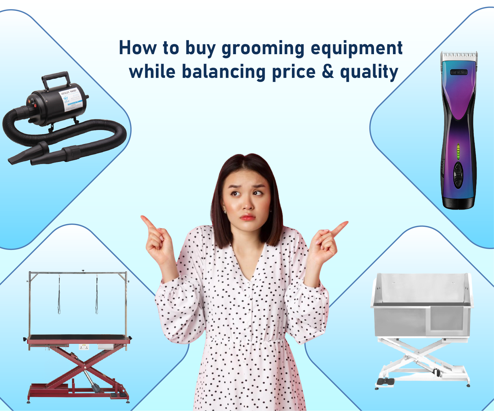 How to buy dog grooming equipment while balancing price & quality – ABK ... - Commercial Large Dog Grooming Equipment For Professionals