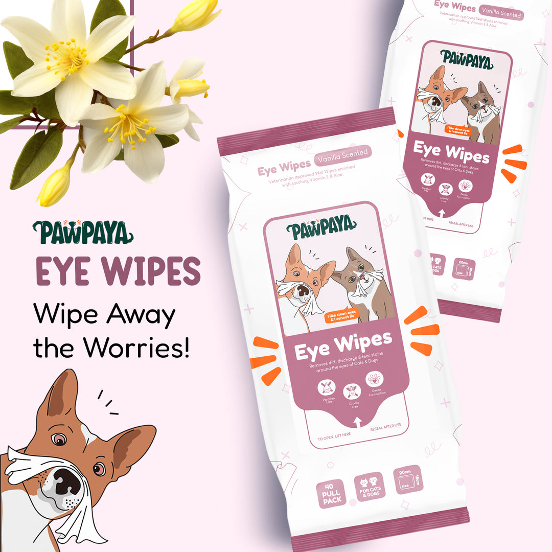 Pawpaya Pet Eye Wipes Made for All Cats and Dogs | 25 Wipes