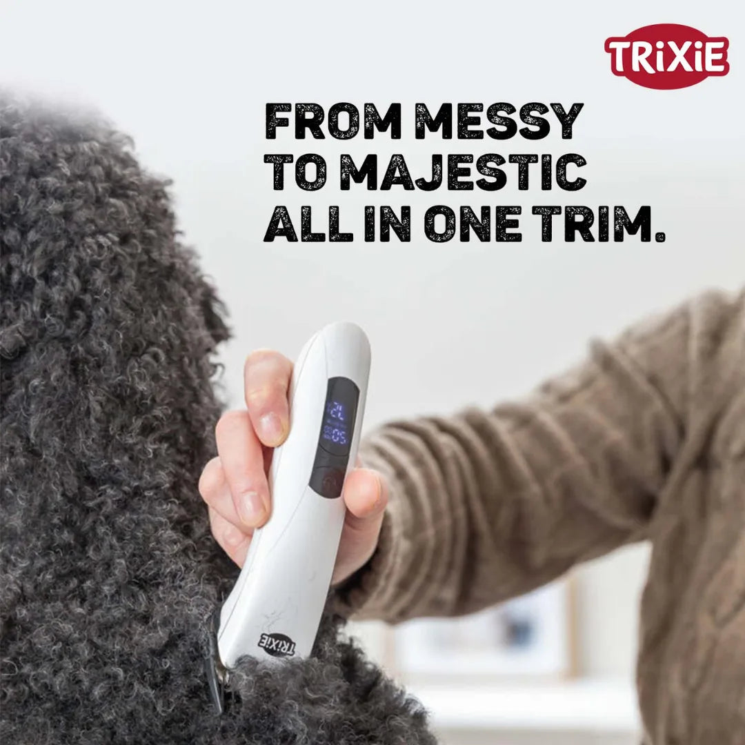 Trixie TR1600 Cordless Clipper – Adjustable Stainless Steel Blade, 2.5 Hr Runtime