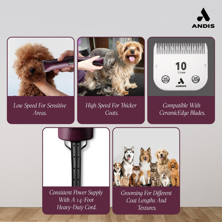 durable pet clippers, ergonomic pet clippers, rechargeable dog clippers, pet clippers with safety features, professional dog clippers, pet grooming clipper for all breeds, clippers for long-haired dogs, pet clippers for dogs and cats, quiet dog clippers, best clippers for pet owners, pet hair clippers for shedding, small-breed clipper, andis battery‑life clippers, low-noise clipper, andis easy‑grip clippers, hypoallergenic dog clipper, andis hypoallergenic clippers, compact salon clipper, andis salon‑style