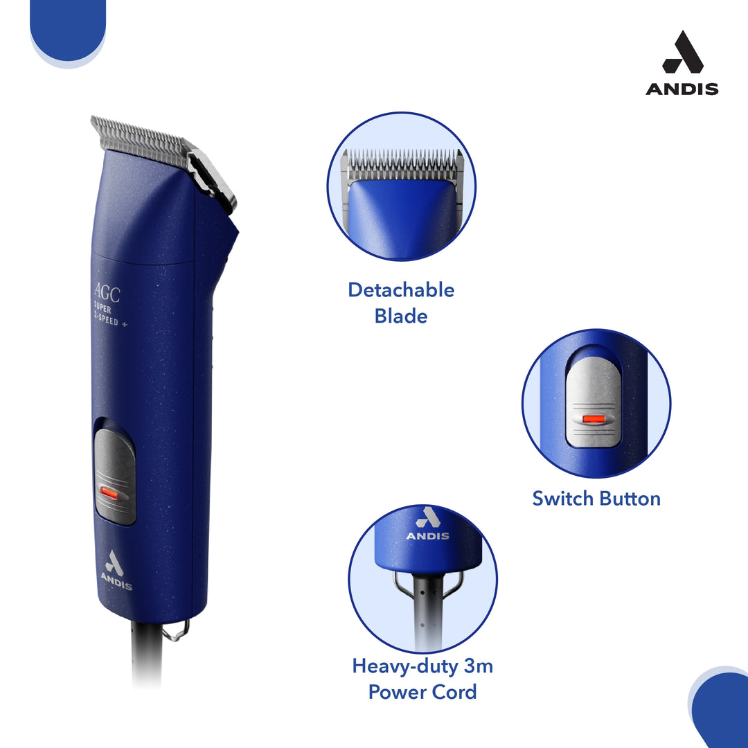 Andis AGC Super 2 Brushless Clipper (Royal Blue)