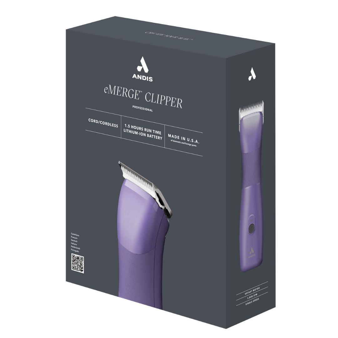 andis clipper, andis clipper emerge, new andis clipper, corded clipper andis, cordless clipper, andis pet grooming clipper, andis purple clipper