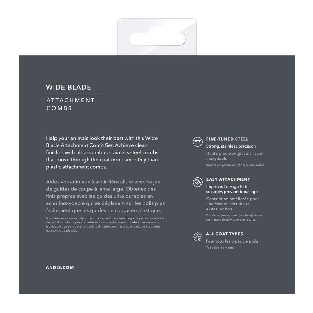 Andis 8-Pc Wide Blade Attachment Comb Set