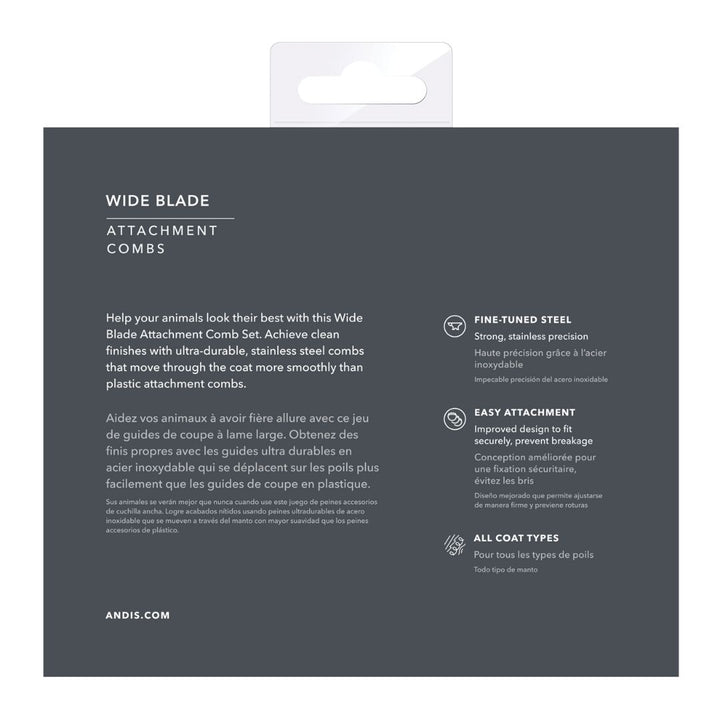 Andis 8-Pc Wide Blade Attachment Comb Set