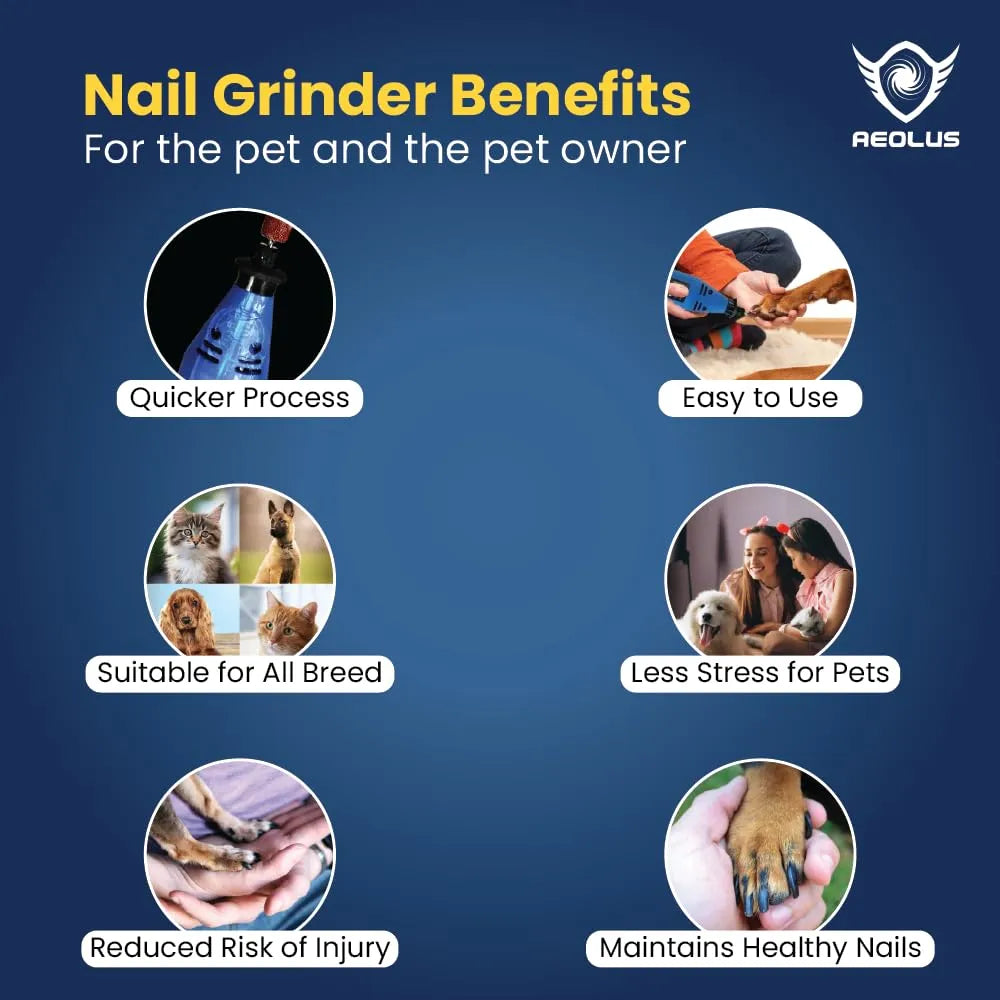 Aeolus Pet Nail Grinder with Shaft Dremel