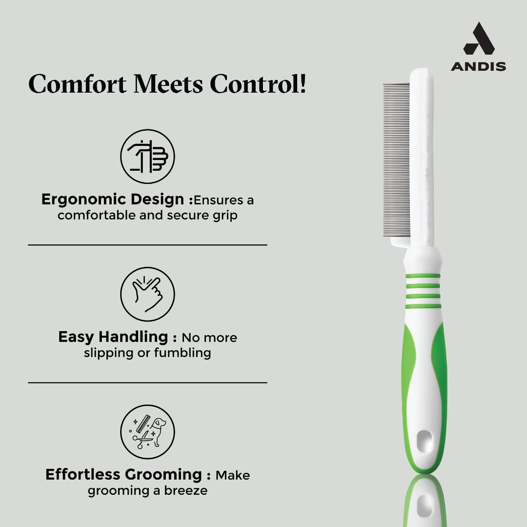 Andis Premium Flea Comb for Dogs and Cats