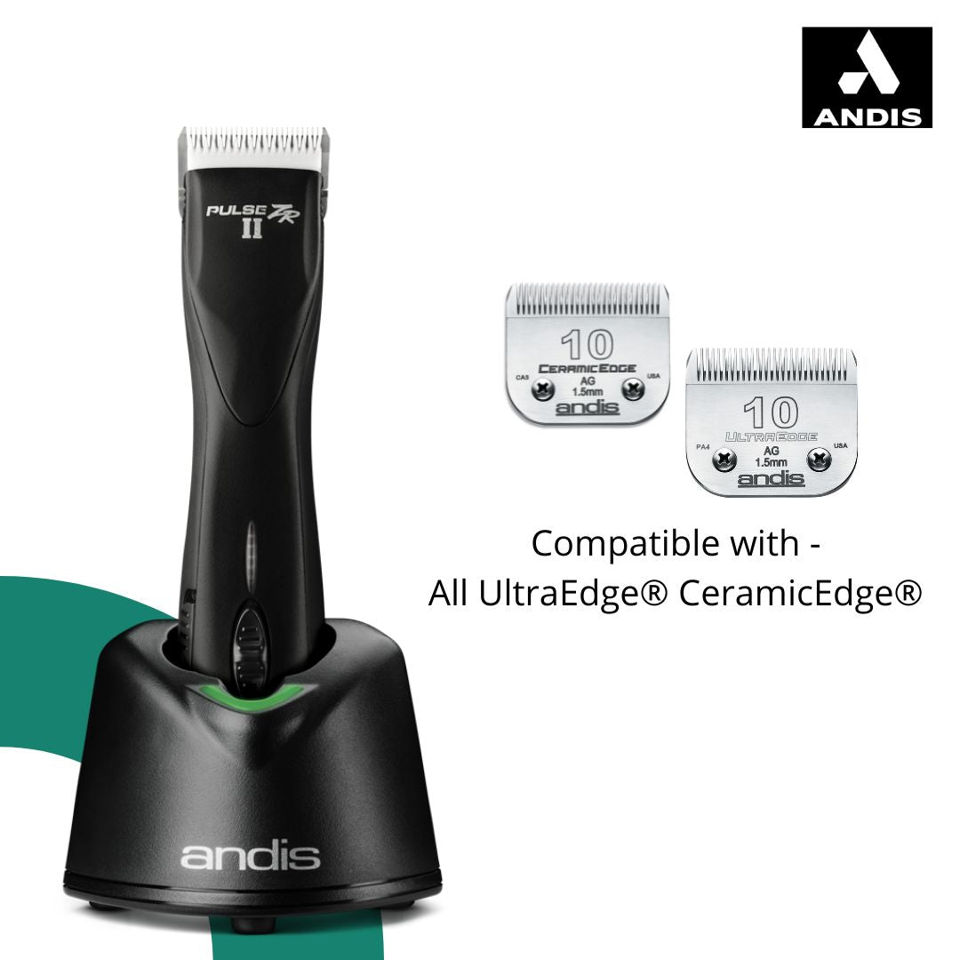 High-performance Vet Clipper - Andis PULSE ZR II VET PACK DBLC-2, Cordless Design, Powerful Motor, Lithium-ion Battery