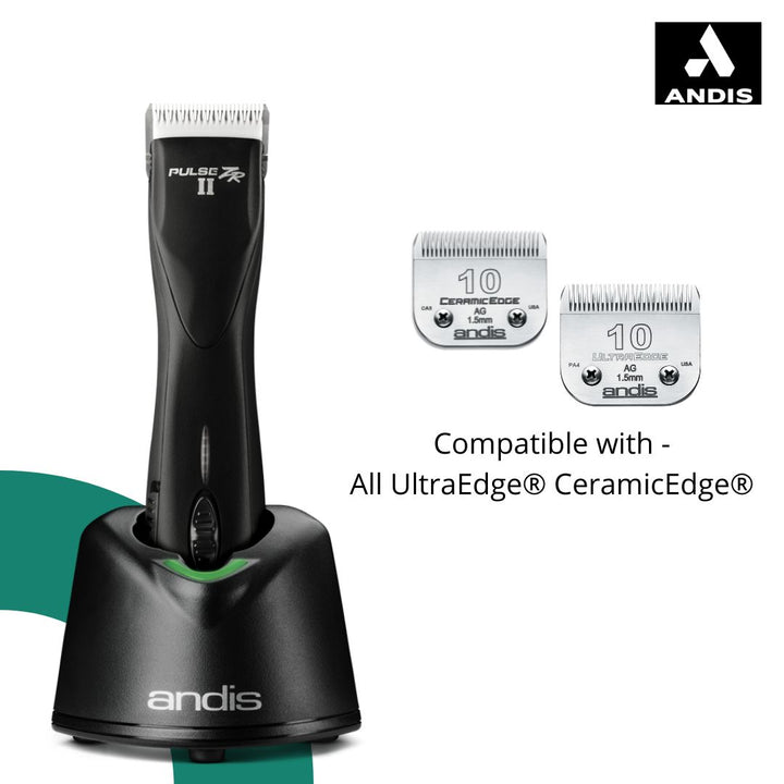 High-performance Vet Clipper - Andis PULSE ZR II VET PACK DBLC-2, Cordless Design, Powerful Motor, Lithium-ion Battery