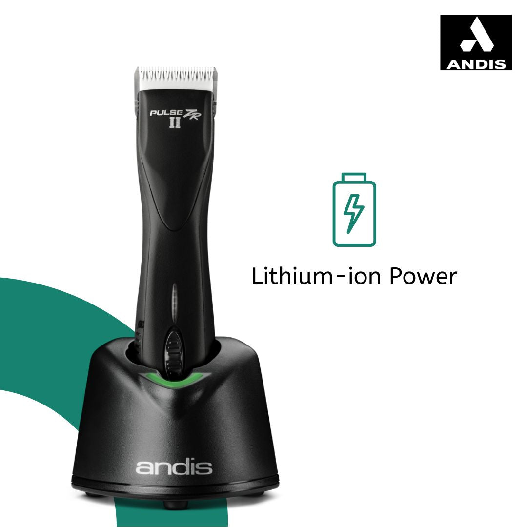 Effortless Vet Grooming with Andis PULSE ZR II DBLC-2, Cordless Pet Clipper, Removable Battery, Detachable Blade