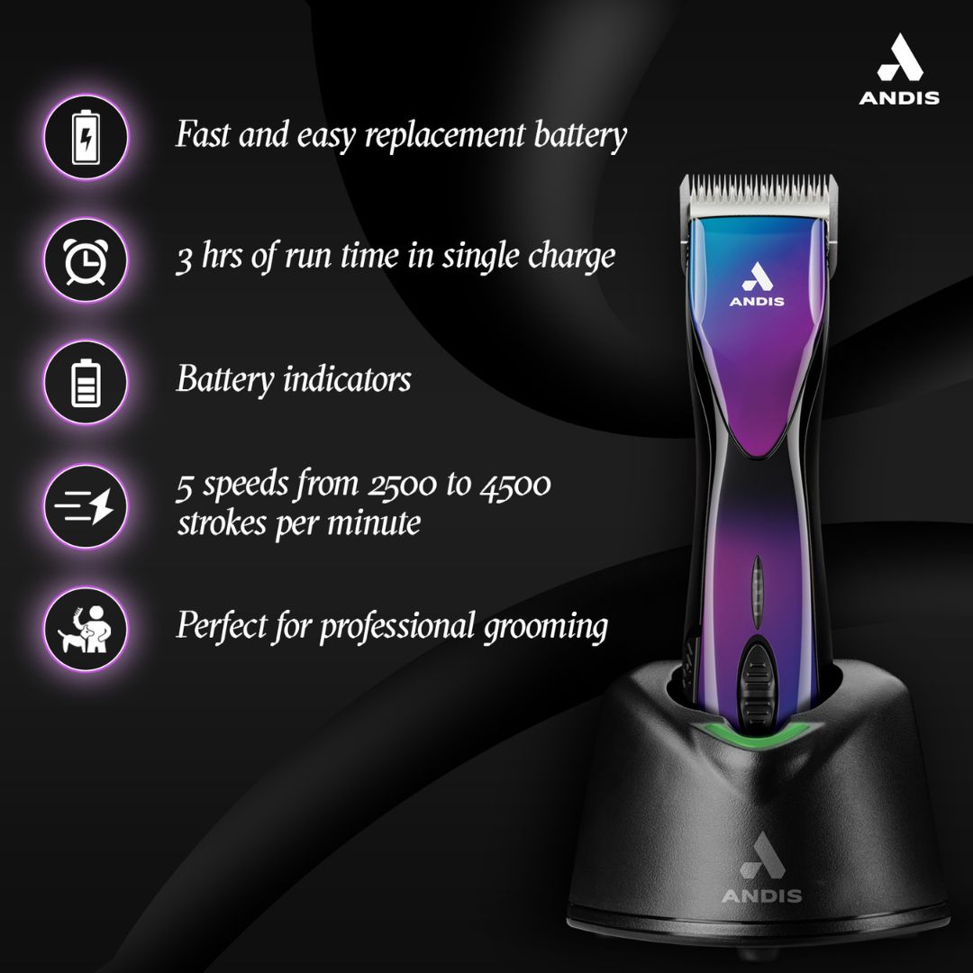 Andis Pulse ZR II Cordless Clipper - Purple Galaxy