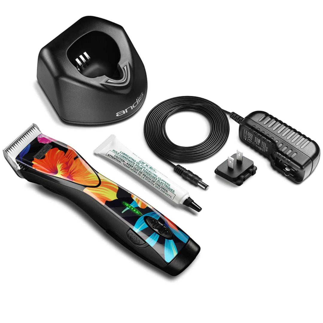Pet grooming tool - Andis Pulse ZR II Floral Edition, Detachable Blade, Rechargeable, Cordless Design, Super Duty Performance, Recommended in India