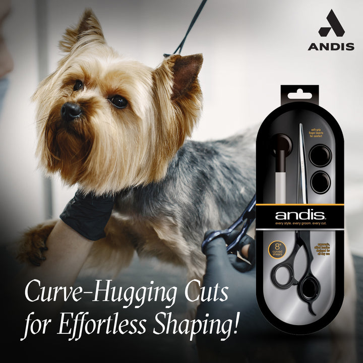 Andis Premium 8" Curved Shear For Professional Pet Groomer - Right Handed