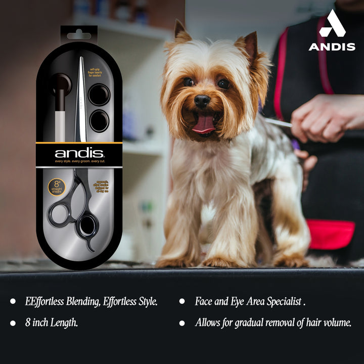 Andis Premium 8" Straight Shear For Professional Pet Groomer's- Right Handed