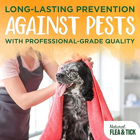 Tropiclean Natural Flea & Tick Maximum Strength Shampoo For Dogs, 3.8 L