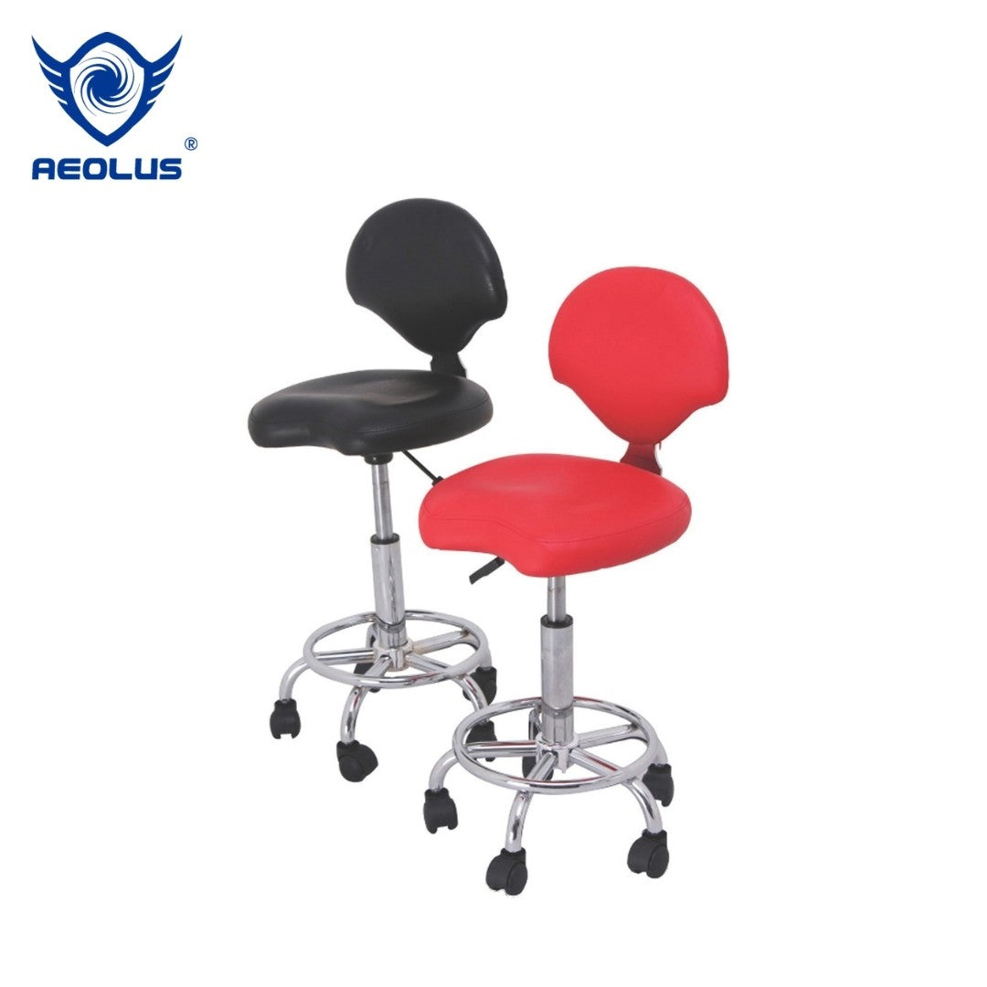Grooming chair with air lift mechanism
Adjustable grooming stool
Red and black grooming chair
Chrome metal base stool
Professional grooming chair with backrest option
Height-adjustable grooming stool
Aeolus grooming stool