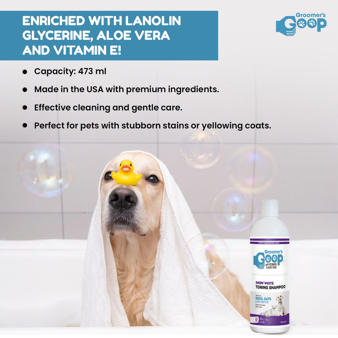 Groomers Goop Snow White Toning Shampoo, 473 ml