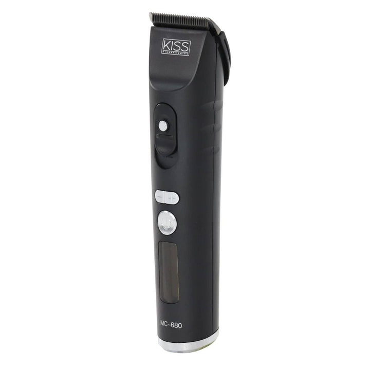 Professional MC-680 KISS Cordless Pet Clipper with 4-hour battery life, adjustable speed, and quiet performance for pet grooming
