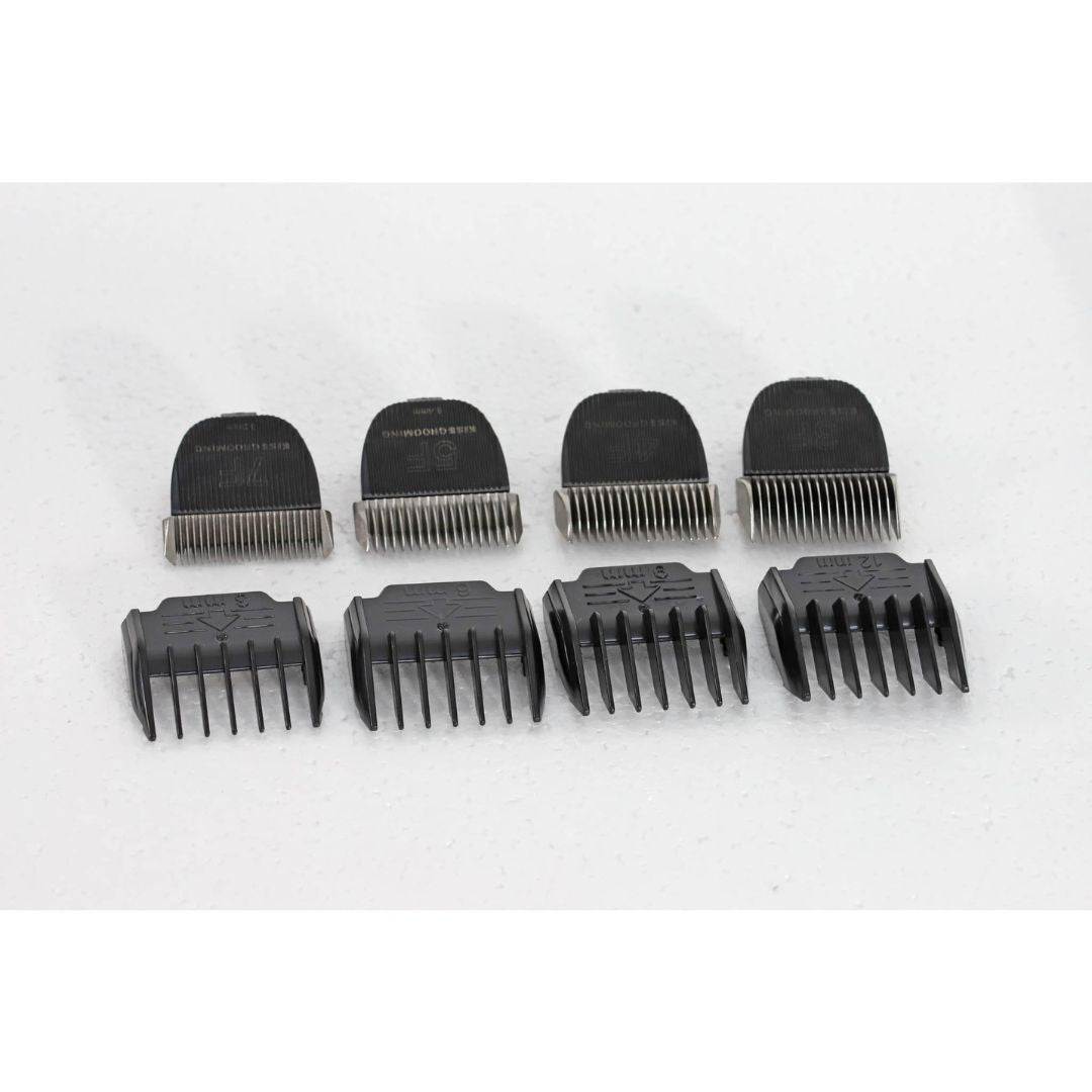 MC-680 KISS Cordless Pet Clipper for home use with detachable ceramic blade, ergonomic design, and long-lasting battery life