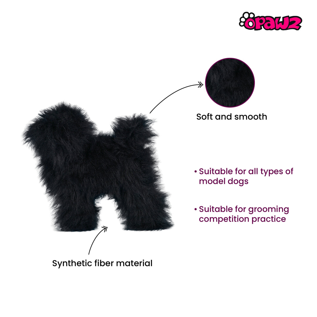 Opawz Toy Poodle Whole Body Dog Wig, Black