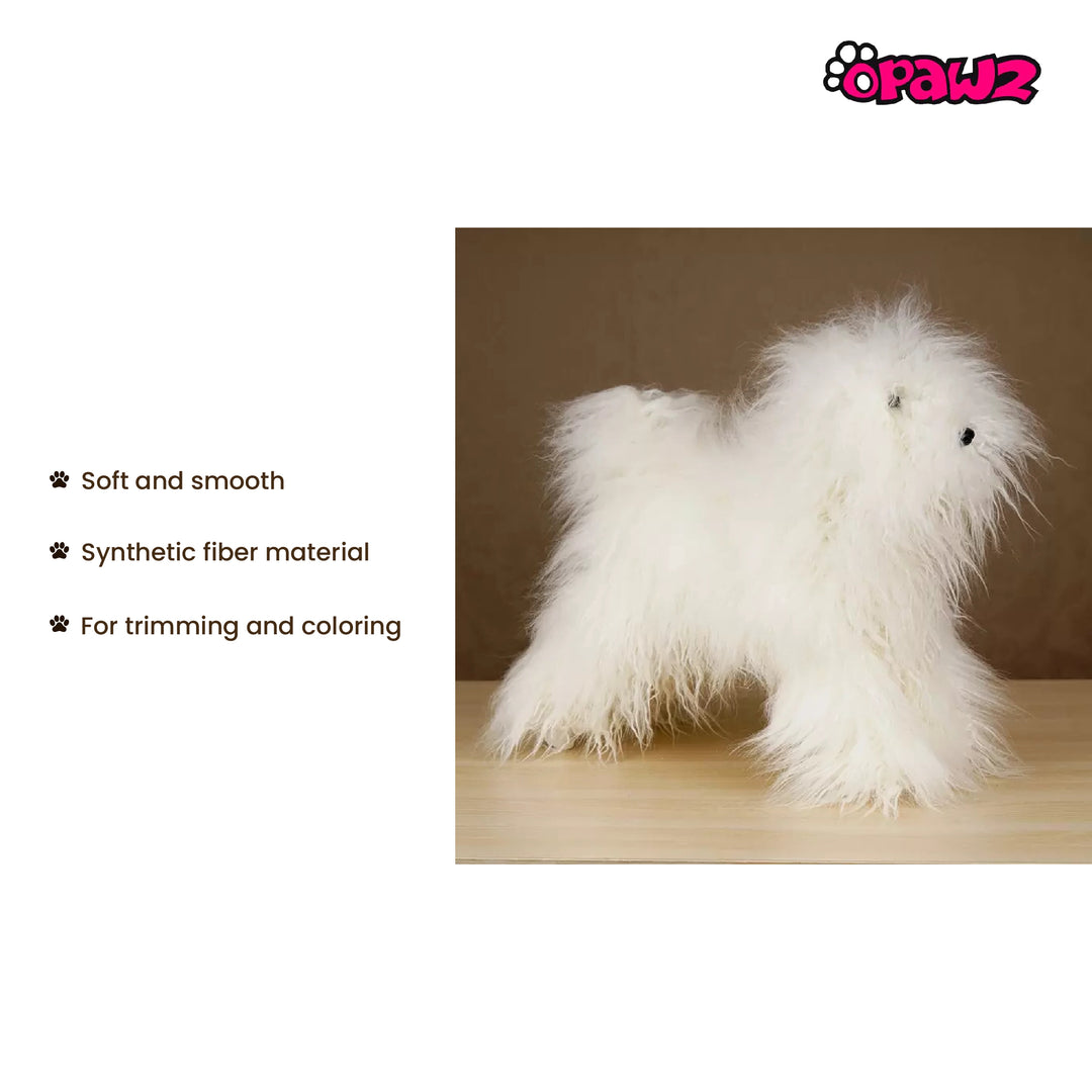 Opawz Whole Body Dog Wig-White