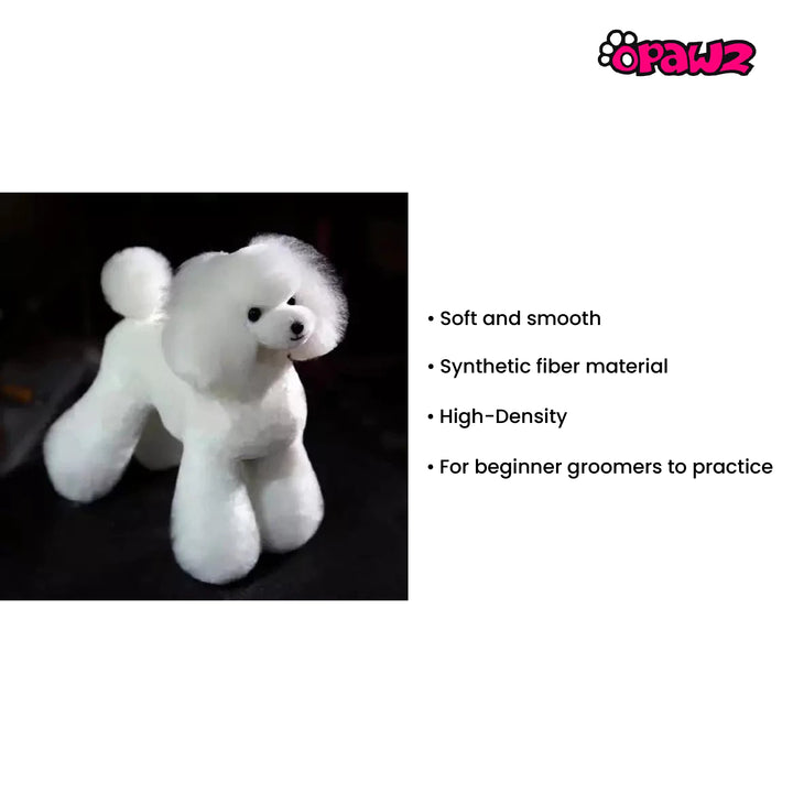 Opawz High-Density Toy Poodle Whole Body Dog Wig, White