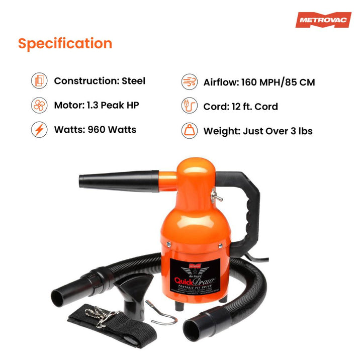 Metrovac Quick Draw Portable Pet Dryer