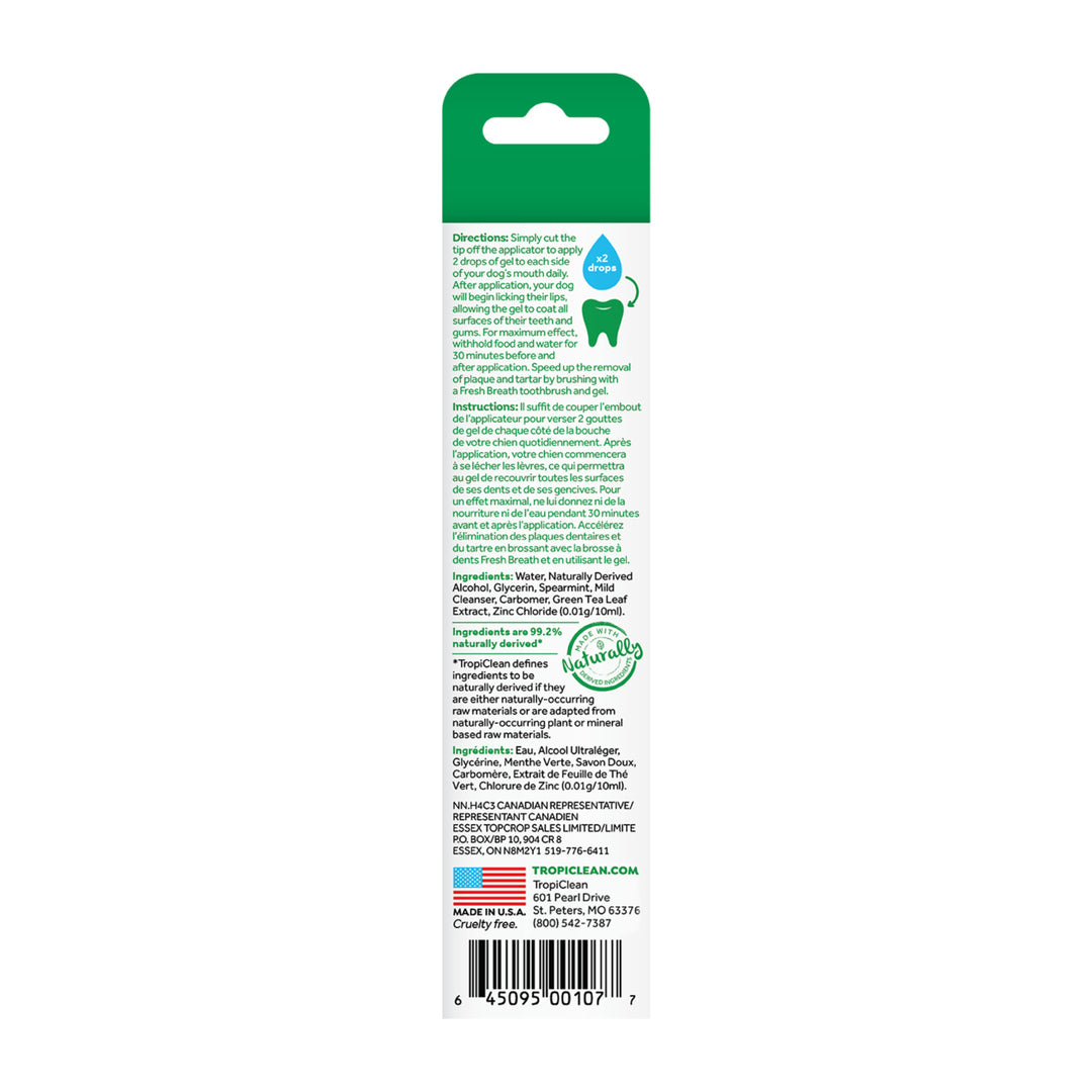 TropiClean Fresh Breath Clean Teeth Brushing Gel for Dogs - abkgrooming