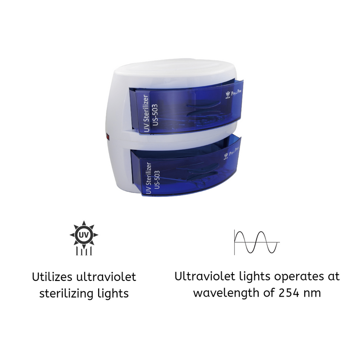 254nm UV Light for Sterilizing Pet Tools in Chest (ABK Grooming): A close-up image of the inside of a drawer in the Aeolus US-503 UV Sterilization Chest from ABK Grooming, showcasing the UV light source. Eliminate germs and bacteria with powerful UV light! Shop Now at ABK Grooming!