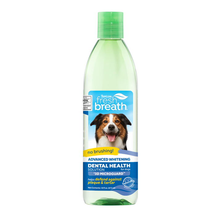 TropiClean: - Fresh Breath Advance Whitening Dental Health Water Additive for Dogs, 473 ml