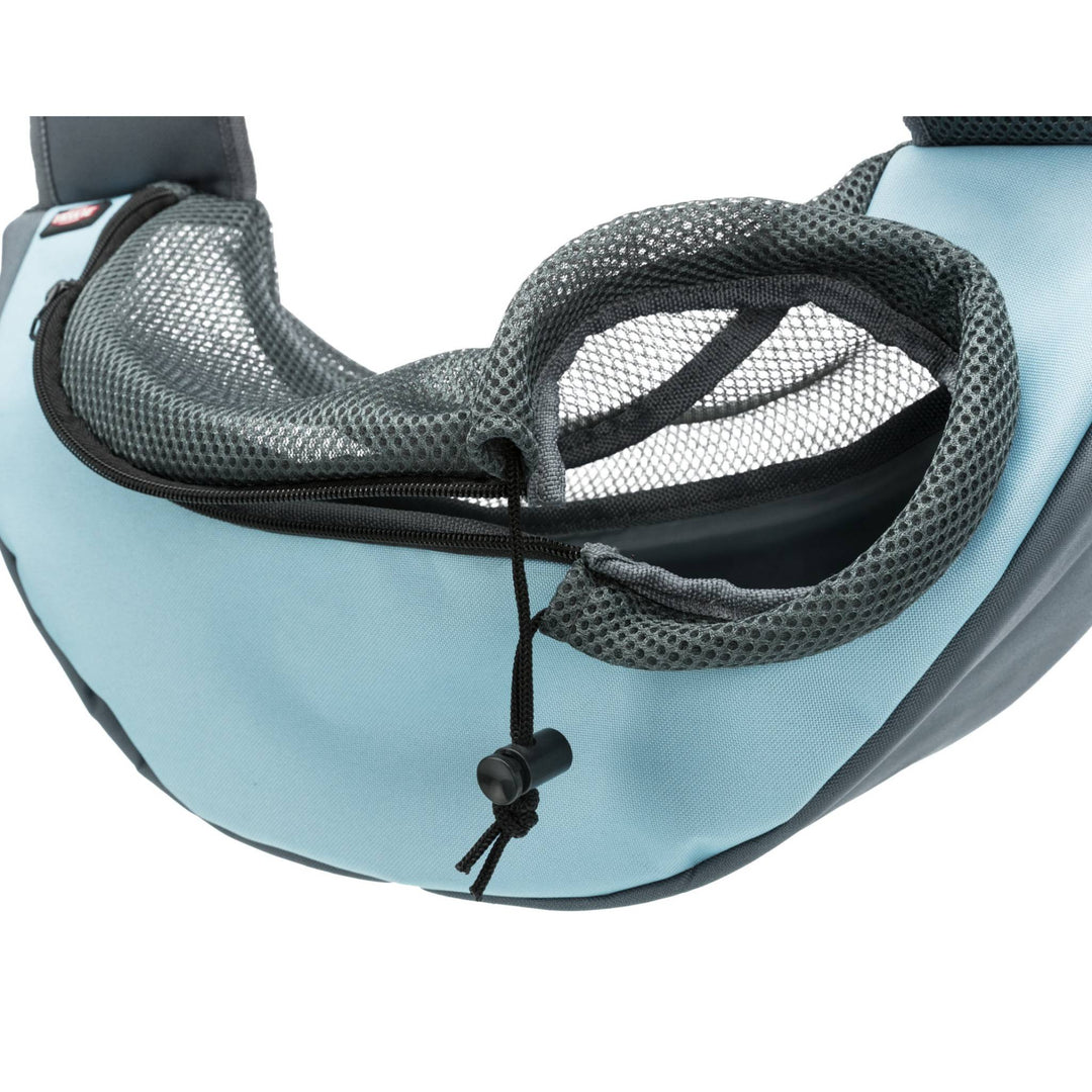 Sling Front Bag Carrier, 50 × 25 × 18 cm, light grey/light blue