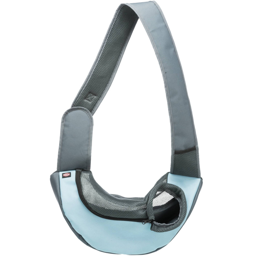 Sling Front Bag Carrier, 50 × 25 × 18 cm, light grey/light blue