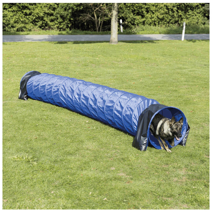Dog Agility Basic Tunnel, Blue, ø 2 ft. Height / 16.5 ft. Length