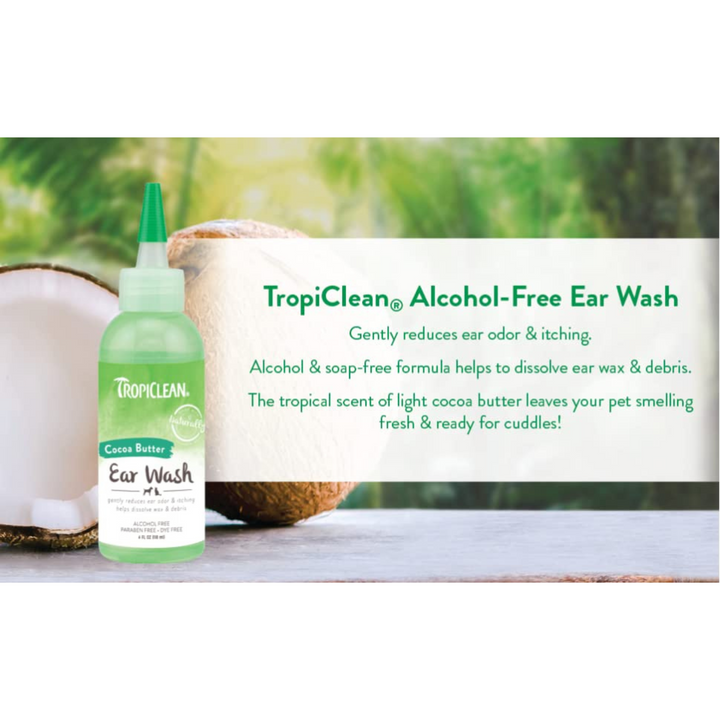 TropiClean Alcohol-Free Ear Wash 118ml