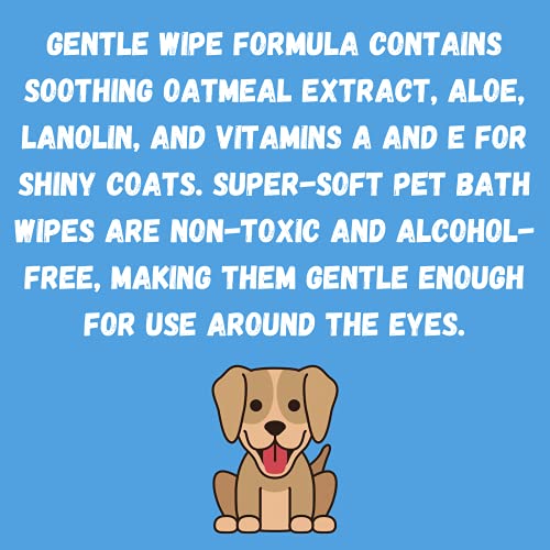 Petkin Pet Wipes Mega Value Pull Pack, 125 pcs