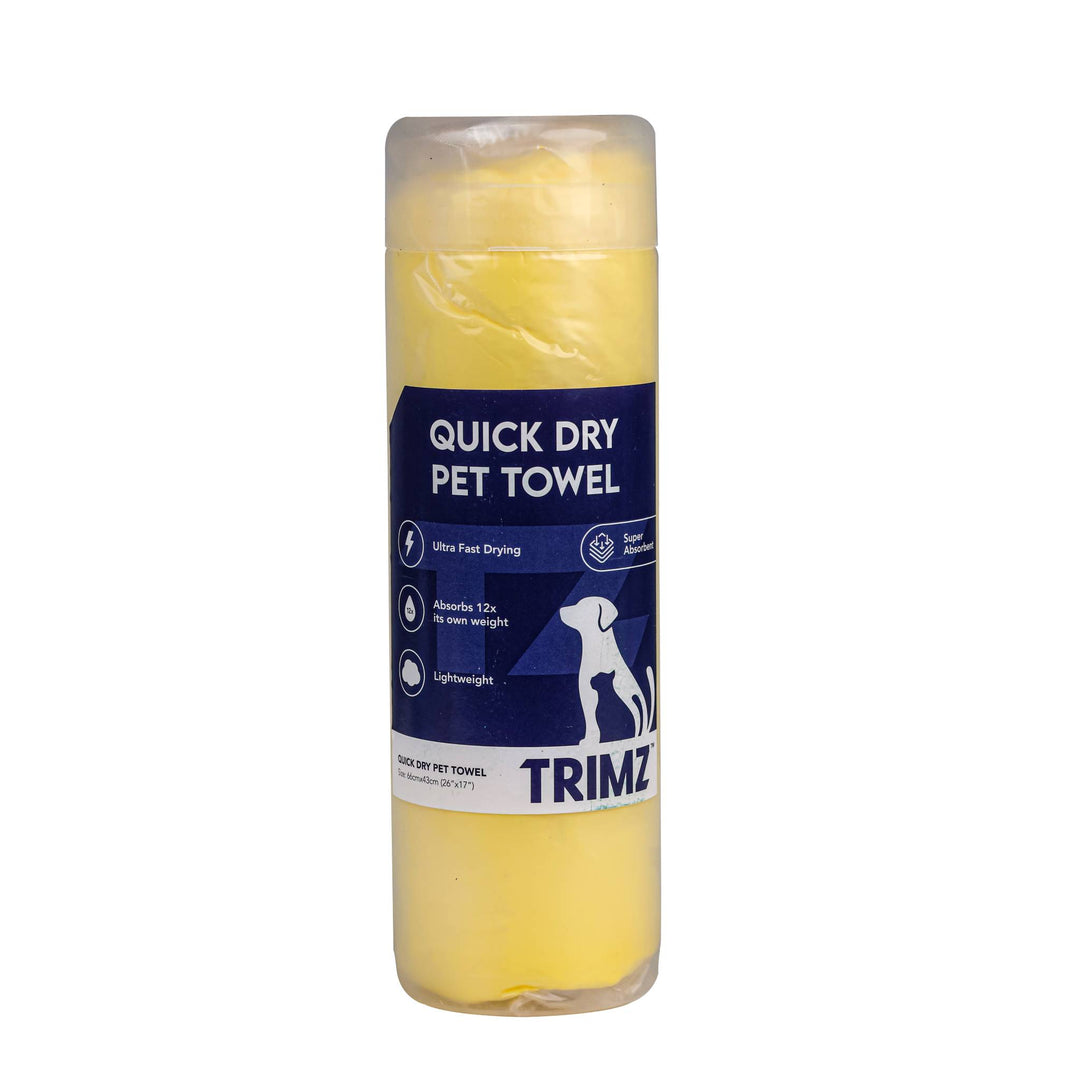 Trimz Quick Dry Absorption Towel, pet stock towel, animal dog towel, pet grooming towel, why do dogs like towels,