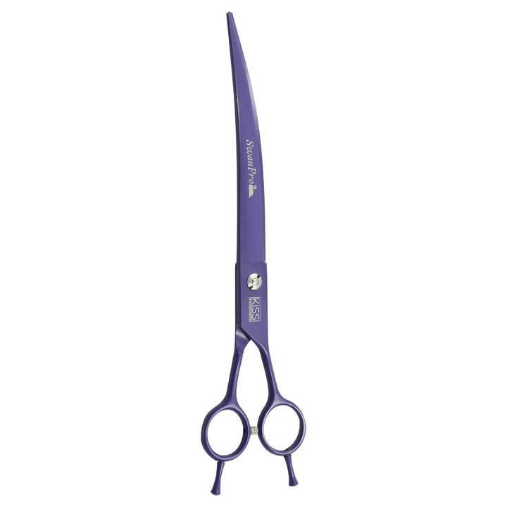 Swan Curved Scissors for Pets - 7.5 inch (Medium Purple)