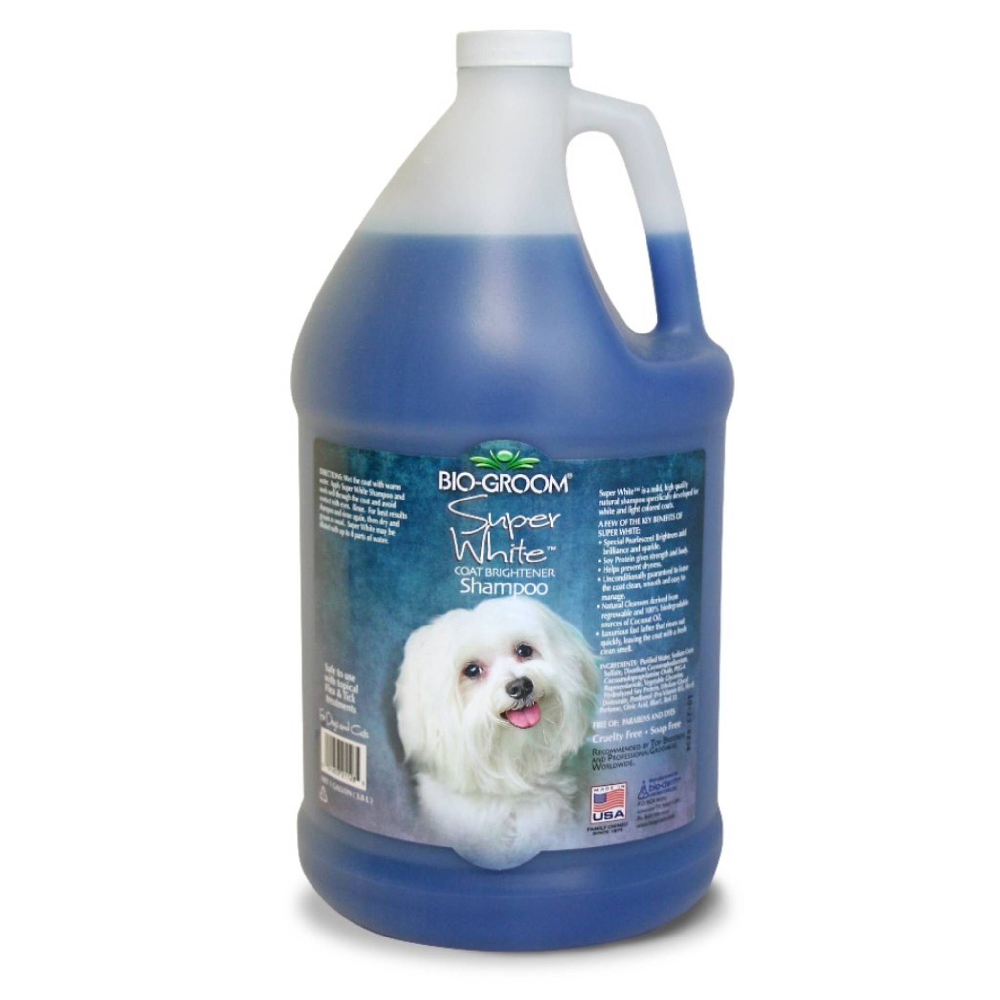 Biogroom Super White Coat Brightener Pet Shampoo for Cats and Dogs
