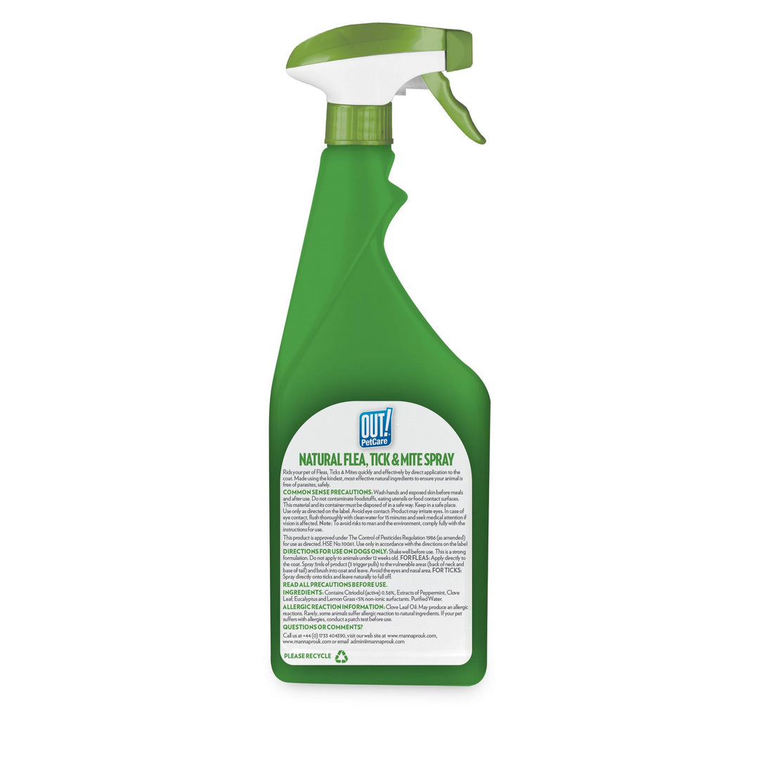 OUT! Natural Flea & Tick Spray for Pets
