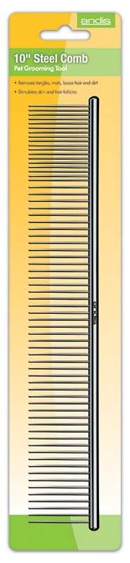 Standard 10" Steel Comb - ABK Grooming Dog Comb, Pets Comb, Dog Grooming Comb, Grooming Comb, Dog Comb India, Andis Steel Comb, Andis Pet Steel Comb, Andis Pet Steel Grooming Comb, Andis Pet Comb, Andis Steel Animal Combs, Andis Comb, Steel Comb For Dogs, Andis Steel Pet Comb, Andis Dog Comb, Steel Pet Comb, Comb Steel, Stainless Steel Comb For Dogs, Andis Stainless Steel Combs, Andis Comb Set, Pet Grooming Comb,
