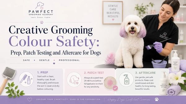 Dog Hair Dye Safety: Creative Grooming Colour Prep, Patch Testing and Aftercare | ABK Grooming Blog
