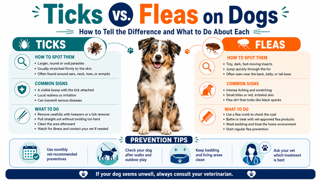 Ticks vs Fleas on Dogs