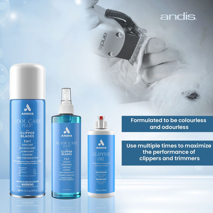essential grooming oil for pets, Andis clipper blade lubricant, best pet grooming oils for shiny coats, Andis oil for professional grooming, Andis oil for regular pet grooming, pet grooming products for healthy coats, Andis grooming oil for dogs and cats, professional grade pet grooming oil, and Andis pet care essentials.