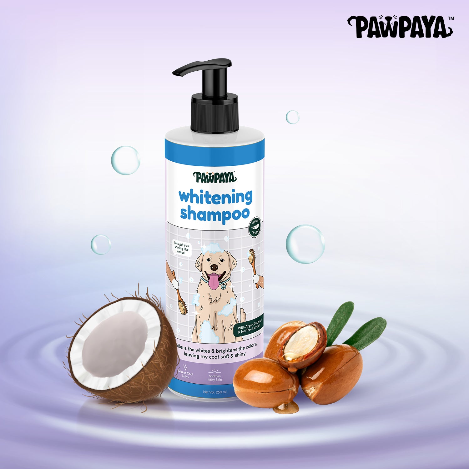 Pawpaya Whitening Coat Shampoo, 250 ml