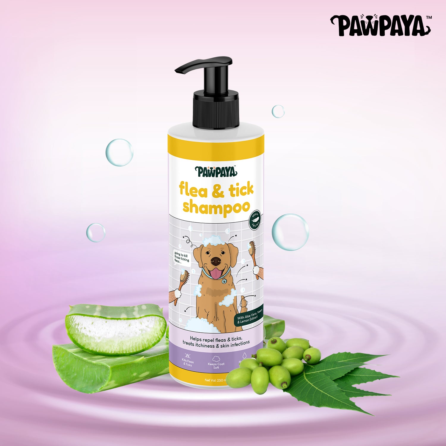 Pawpaya Flea & Tick Shampoo, 250 ml