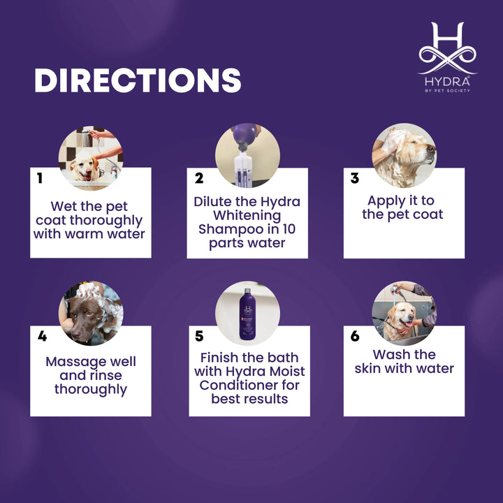 Hydra Groomers Whitening Shampoo for Dogs & Cats (1 L)
