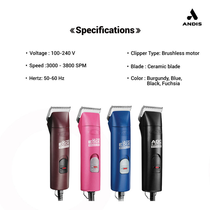 Andis AGC Professional Super 2 Speed Ultra Edge Pet Clipper