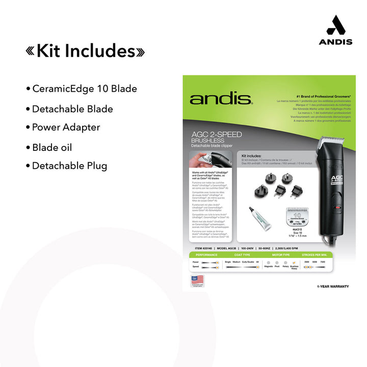 Andis AGC Professional Super 2 Speed Ultra Edge Pet Clipper