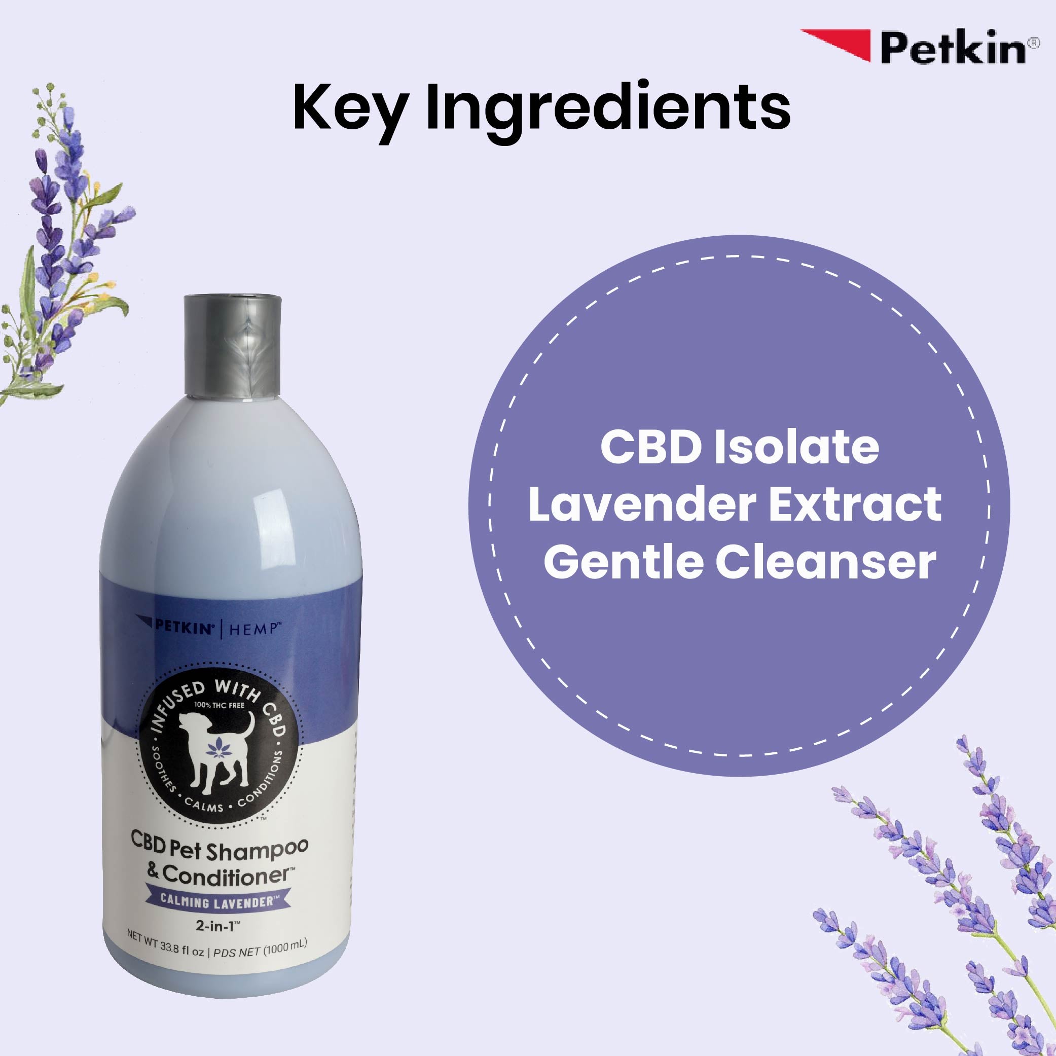 Petkin CBD Shampoo Lavender
