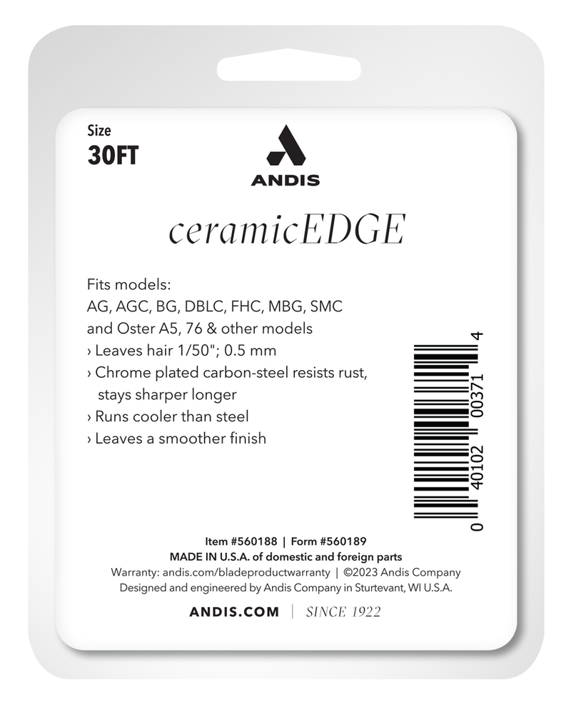 Andis Ceramic Edge Blade, Size 30/10 w/22T Upper, 26T Lower