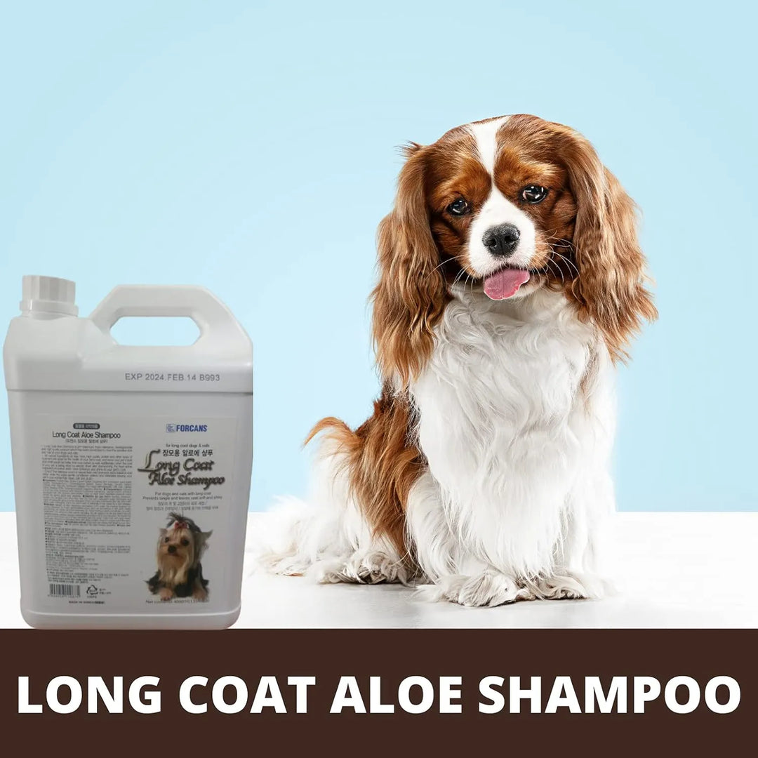 Forcans Long Coat Shampoo with Aloe Vera for Dogs & Cats, 4L